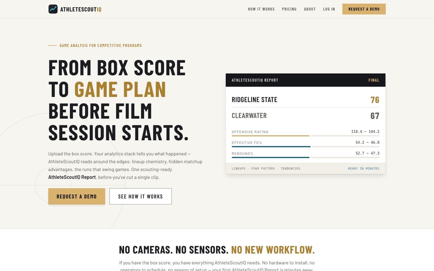 AthleteScoutIQ home page
