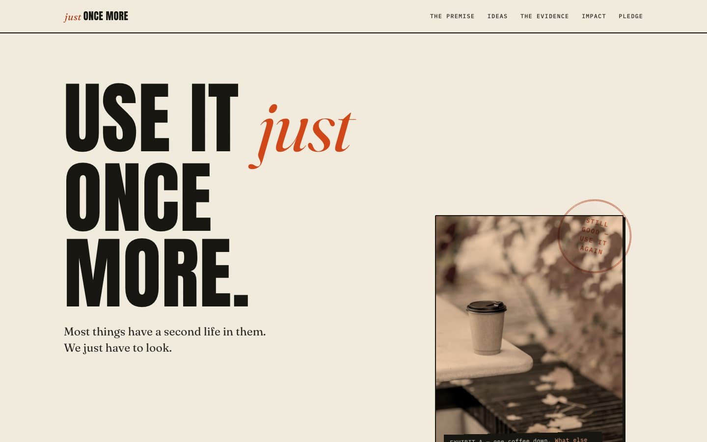 Just Once More home page